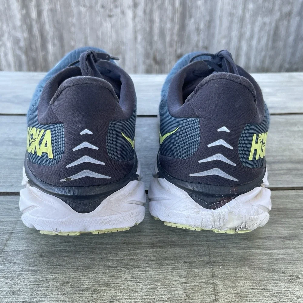 Hoka Clifton 8 Running Shoes Men 11 2E Wide Blue  Sneakers Training 1121374‎